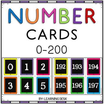 Number Cards for Wall by Learning Desk | Teachers Pay Teachers