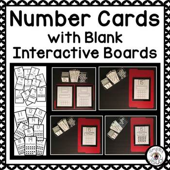Preview of Number Cards with Blank Interactive Boards