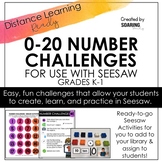 Number Challenges 0-20 | For Use with Seesaw