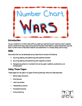 Preview of Number Chart Wars