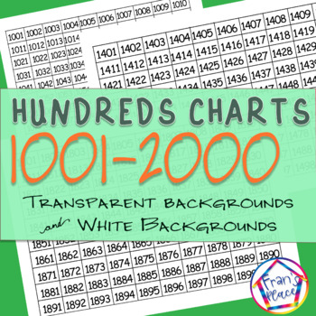 Preview of Number Charts 1001 to 2000