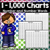 One Hundred Charts With Number Words 1 - 1,000