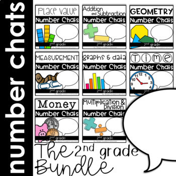 Preview of Number Chats Second Grade Bundle