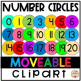 Number Circles {Moveable Clip Art} -> For Digital/Paperles