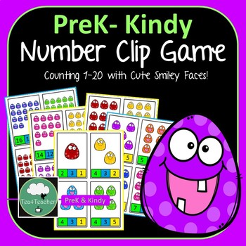 Preview of Count and Clip Game Clip Peg on Matching Number 1-20
