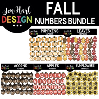Preview of Number Clipart - Fall Bundle - Jen Hart Design