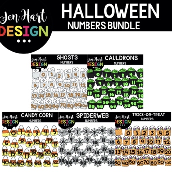 Preview of Number Clipart - Halloween Bundle - Jen Hart Design