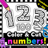 Number Clip Art with Cutting Lines | Tracing Lines | Clip 