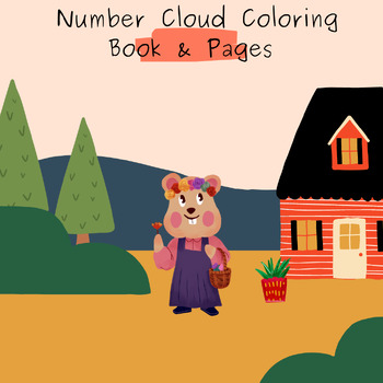 Preview of Number Cloud Coloring Book & Pages