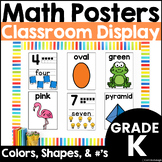 Number, Color, 2D and 3D Shape Posters Classroom Decor