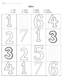 Number Color Activity
