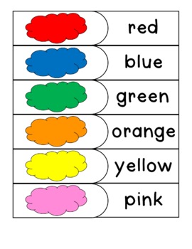 Number & Color Names Match Game by rePLAY Learning | TPT