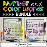 Number & Color Words Activities BUNDLE