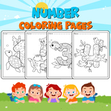 Number Coloring Pages -1 to 10 Pages with Coloring Pictures