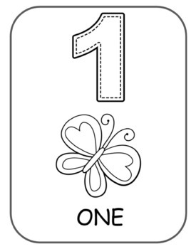 the number one coloring page