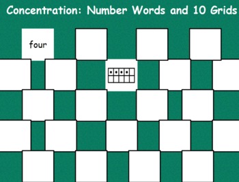 Preview of Number Concentration--FlipChart Number Game for Kindergarten Common Core Math