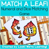 Fall Math Center Activities - Match A Leaf! Number and Dic