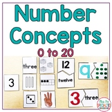 Number Concepts 0 to 20 Math Unit for Special Education an