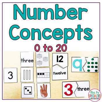 Preview of Number Concepts 0 to 20 Math Unit for Special Education and Autism Programs