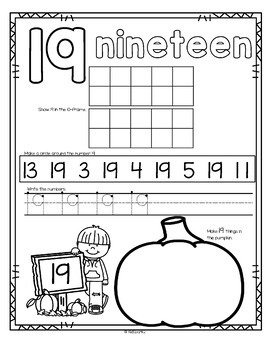 number counting book for fall 1 20 no prep printables by kidsparkz