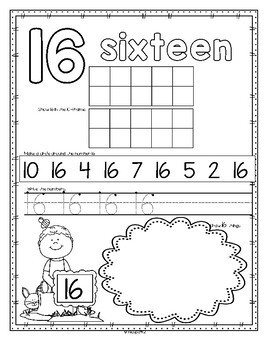 number counting book for spring 1 20 no prep printables by kidsparkz