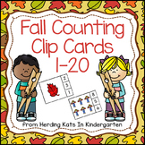 Fall Number Counting Clip Cards
