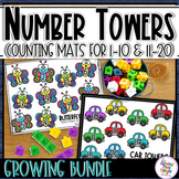 Number Counting Tower Mats - for numbers 1-10, 11-20 & Add