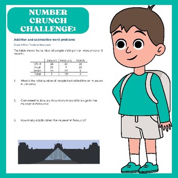 Preview of Number Crunch Challenge: Addition and Subtraction Word Problems