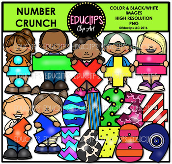 Preview of Number Crunch Clip Art Set {Educlips Clipart}