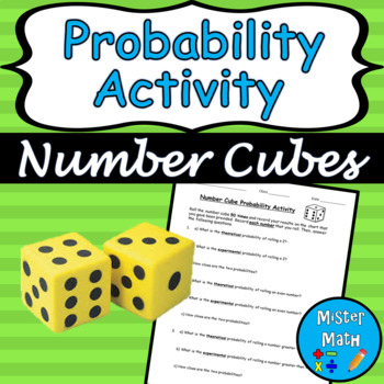 Preview of Number Cube Probability Activity
