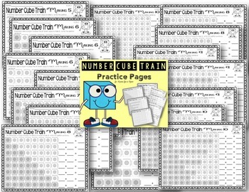 Number Cube Train Practice Pages Numbers 3 - 10 Decomposing Numbers