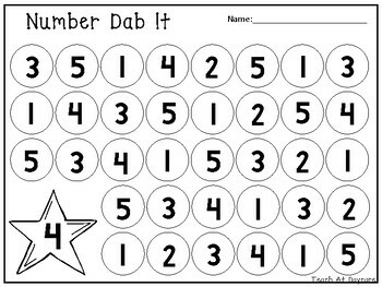 number dab it worksheets numbers 1 20 preschool kdg numbers and math