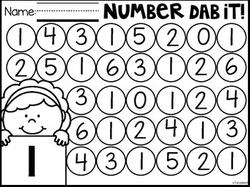 Number Dab it! by Tara West | Teachers Pay Teachers