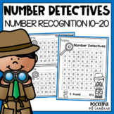 Number Detectives - Number Recognition Worksheets 10-20