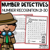 Number Detectives | Number Recognition Worksheets 21-30