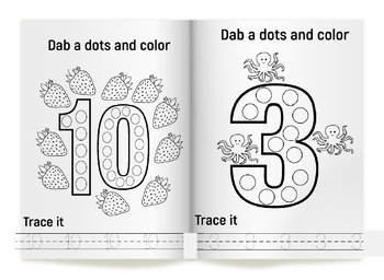 Preview of Number Dot Marker Activity Book for Kids