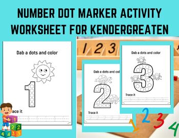 Preview of Number Dot Marker Activity worksheet for kendergreaten