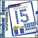 Number Dot Painting Worksheets 0-20: Number Recognition/Id