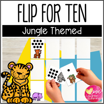 Preview of Number Facts Game {Flip for Ten Jungle Themed}
