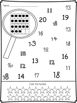 number find 1 20 by creative in kinder teachers pay teachers