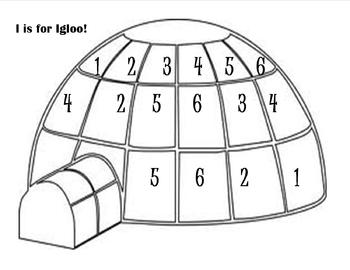 Preview of Number Find - Igloo Themed