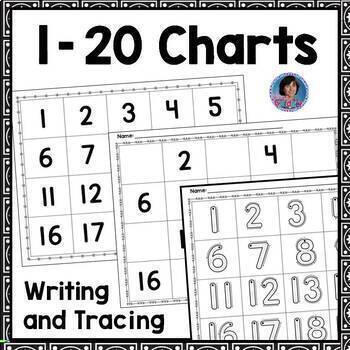 Preview of Kindergarten Teen Number Tracing, Writing & Practice Worksheets for 1 to 20: RTI