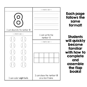 kindergarten math numbers 1 20 mini books by k is for