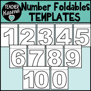 Preview of Number Flaps: Math Foldables, Interactive Notebook, Flip Book Templates