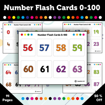 Preview of Number Flash Cards 0-100 |Expand your Students Knowledge in Numbers