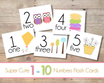 Preview of Number Flash Cards 1-10