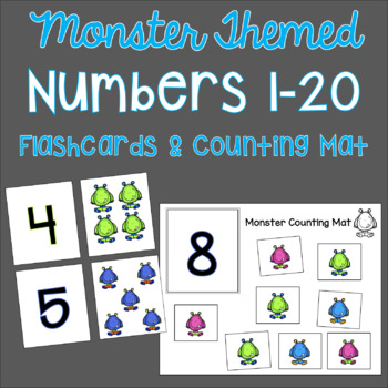 0-10 OR 0-20 also written words on reverse Numbers flash cards EYFS 