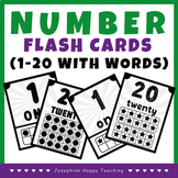 Number Flash Cards 1-20 with Words | Ten Frame | Counting Dots