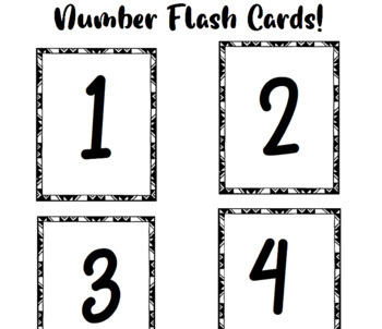 Preview of Number Flash Cards! (1-30)