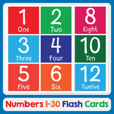 Number Flash Cards 1-30 | Number Cards 1-30 Flash Cards